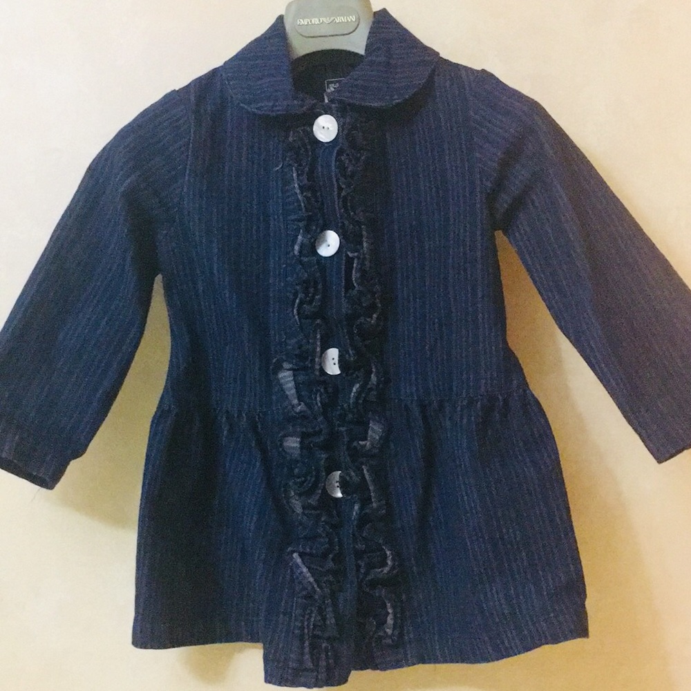 Mack & Co Stripe Denim Jacket for Girl - Size 4T